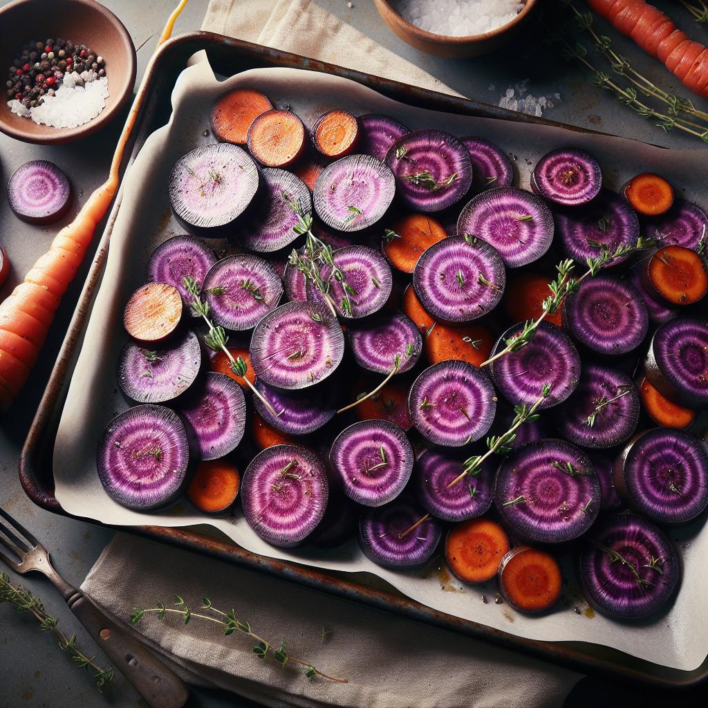 Roasted Purple Carrot Slices