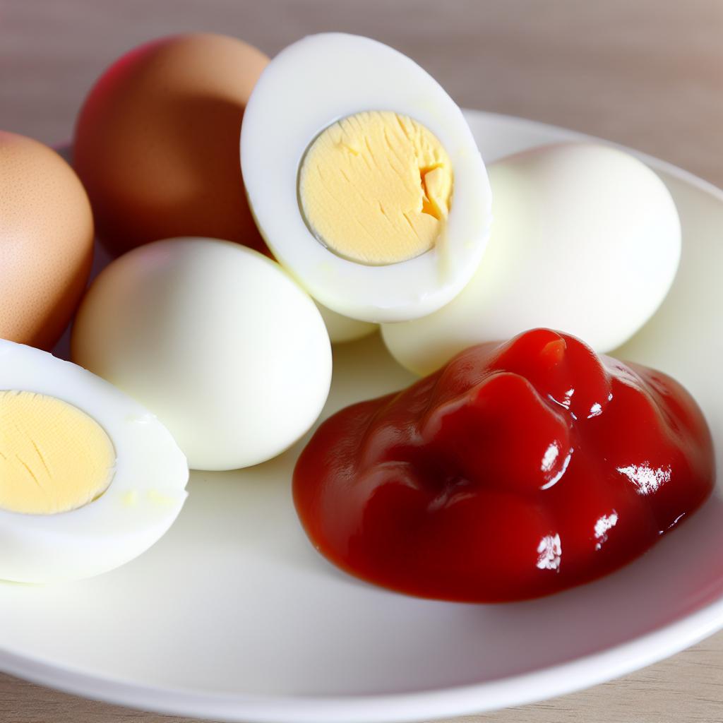 Boiled Eggs with Ketchup